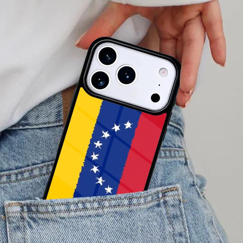 Venezuela Flag Coat Of Arms Soft Phone Case for iPhone 17ProMax 12 13 14 15 16e 17 Pro Max Plus Air Cover