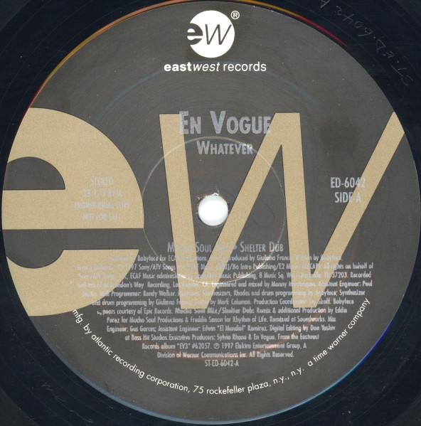 

12inch Record EN VOGUE Whatever The Dance Remixes ED6042 EASTWEST RECORD 1997 US Dance Electronica Used