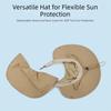 New Wide Brim Sunscreen Cap Foldable with Leaking Ponytail Shawl Cap Breathable Summer Beach Hat Women