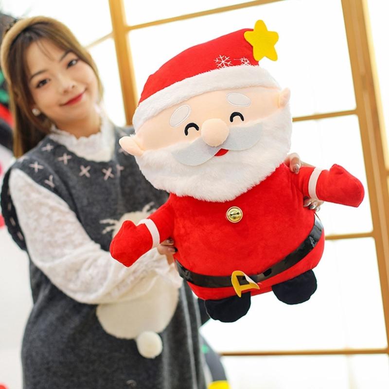 Christmas Plush Doll Christmas Stuffe Animal Toy Table Ornament Christmas Reindeer Plush Toy Gift for Women Girls