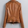 Genuine Leather Jacket Women's Short New Style Suit Collar Leather Jacket Slim and Slim Genuine Leather Jacket Trendy