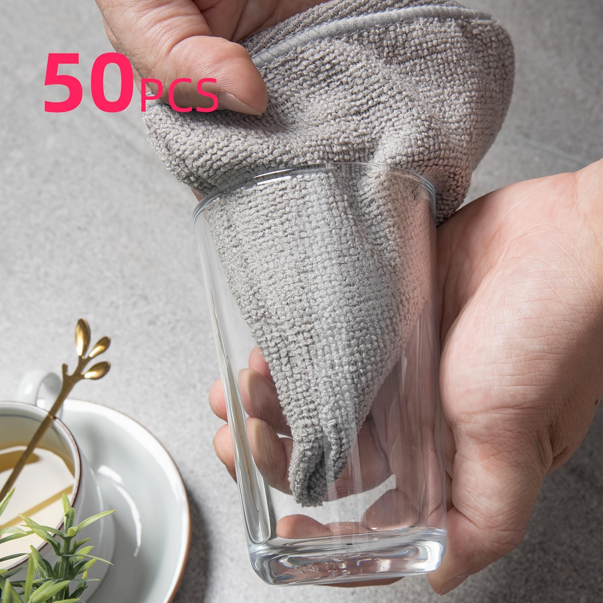

high quality50pcs Emmama Brand Microfiber Cleaning Cloths - Ultra-Absorbent, Low-Lint, 30x30cm (12x12 Inches) for Kitchen, Bathroom, Furniture & 50