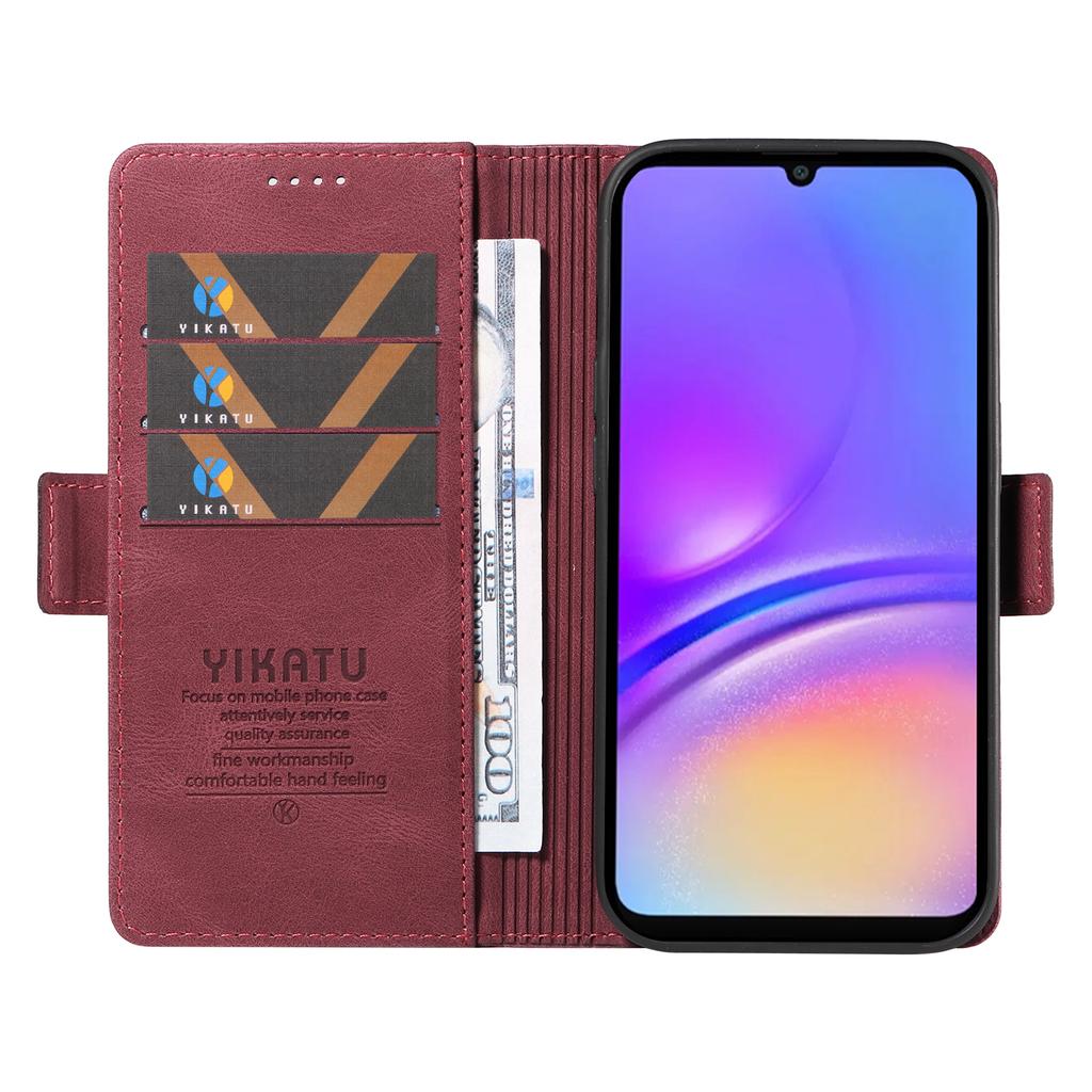 For Samsung Galaxy A07 4G/A06 5G/A06 4G Leather Case YIKATU YK-005 Skin-touch Feeling Wallet Phone Cover