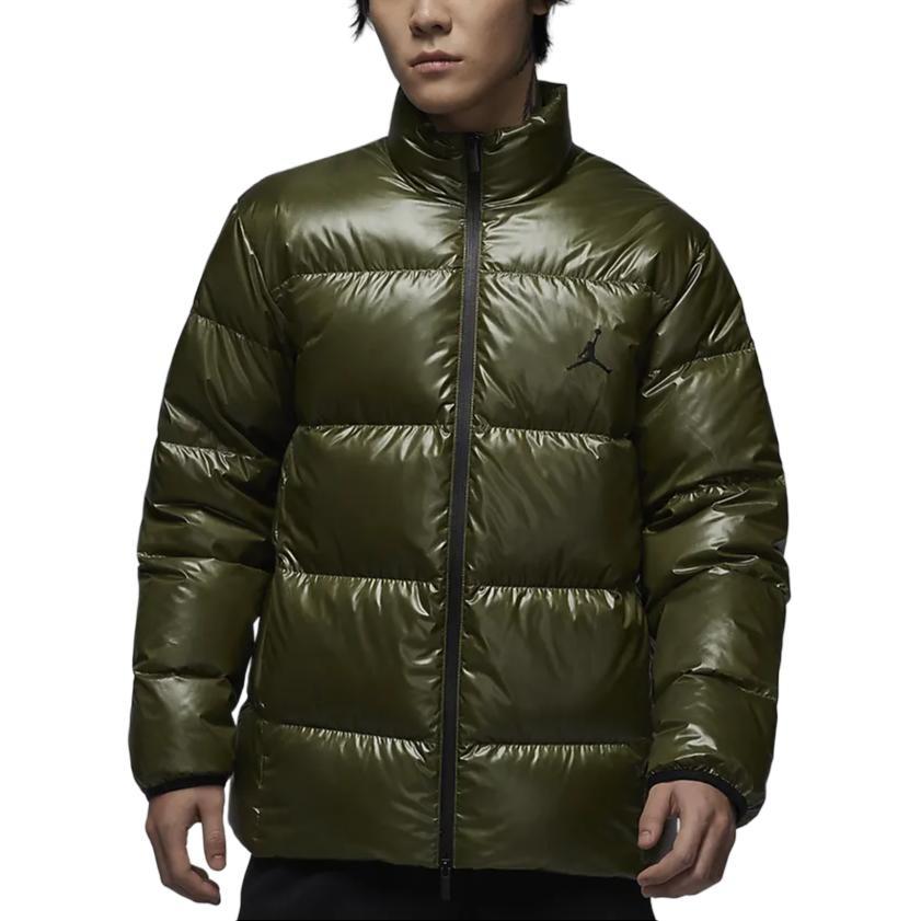 Air Jordan Flight Down Puffer Jacket Asia Sizing Medium Olive Men s FV7272-222 L
