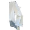 Women's White Wide-Leg Jeans 2025 - High-End Drapey Nine-Point Frayed Edge Straight Leg Trousers for Spring and Autumn