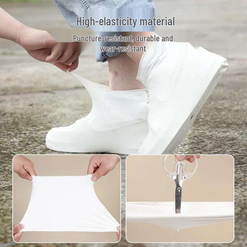 Waterproof Non-Slip Rain Shoe Covers for Men & Women - Thickened, Wear-Resistant Latex for Rainy Days
