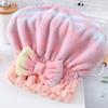 Pack of 2 Super Soft Corals Fleece Bath Cap Rainbow Gradients Fast Drying Elastic Hair Towel Wrap Turban for Women