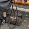 Korean-Style Large Capacity Women’s Leopard Print Tote and Crossbody Bag - 2025 Casual Shoulder Bag