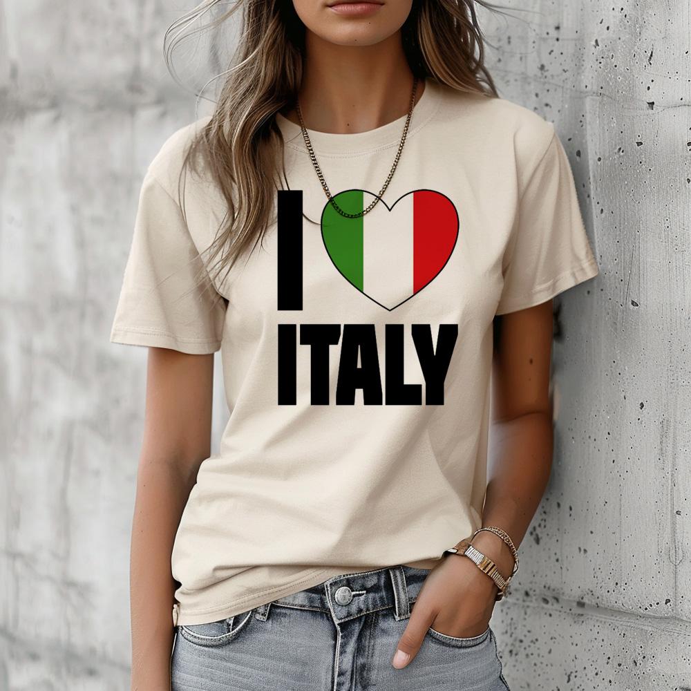 Italy Tshirt Women Y2K Summer T Shirt Girl Funny Clothing