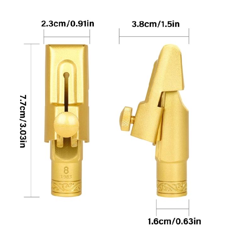 Brass Sax Mouthpieces 5C/6C/7C/8C/9C for Saxophone Professional & Beginner Metal Soprano Saxophone Mouthpiece with Caps