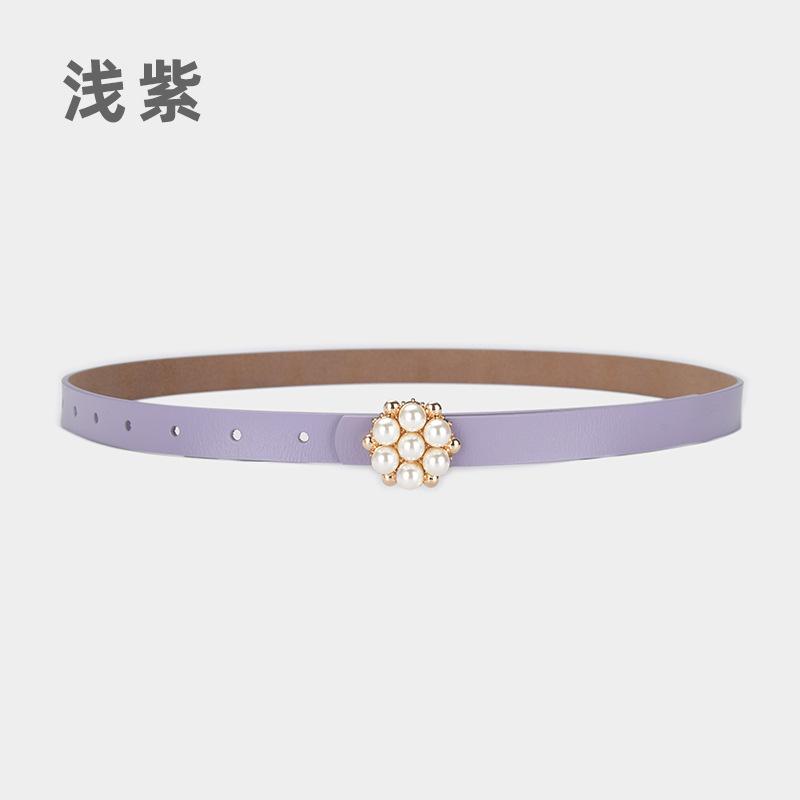 Fine Belt Retro Pearl Decorative Ladies Fine Belt With Windbreaker Dress Waist Seal Waist Jewelry