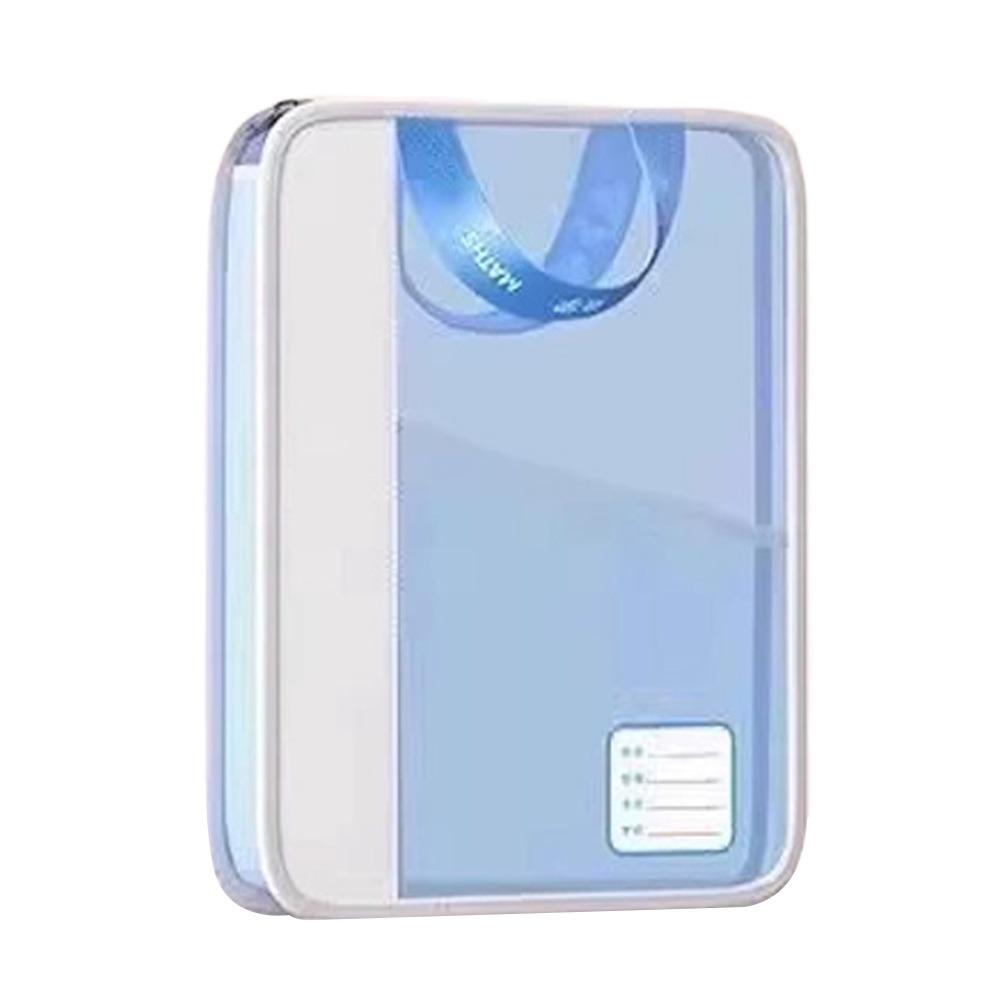 Hand-held Transparent Document Bag Double Handed Subject Classification Bag School Organization