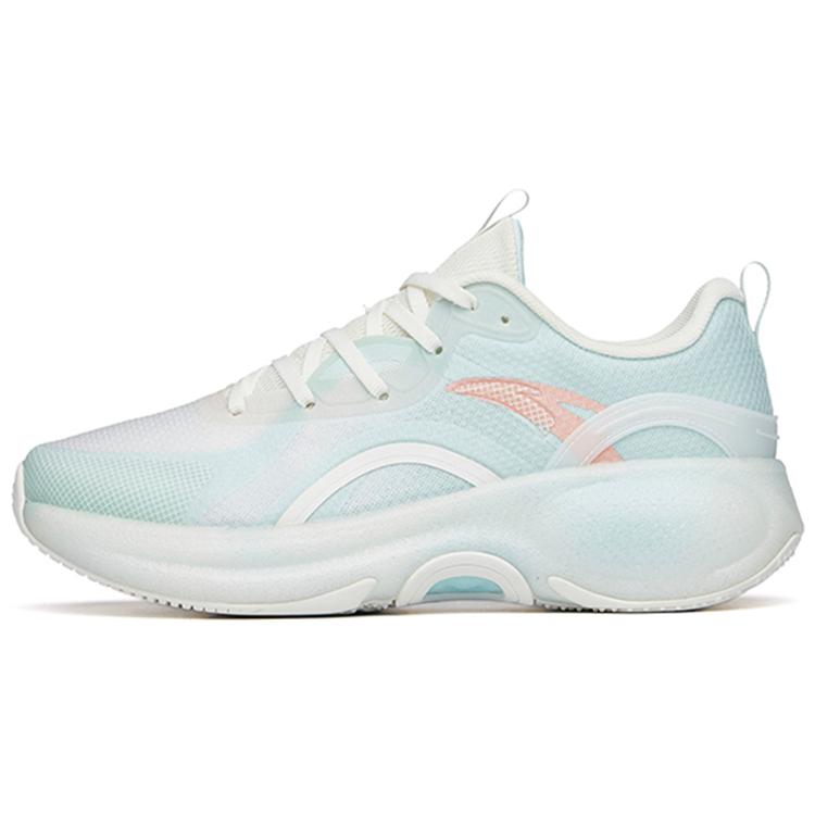 

New Anta Cushioned Anti Slip Wear Resistant Breathable Lightweight Low Top Running Shoes Women s White Blue 122225520-6 37.5