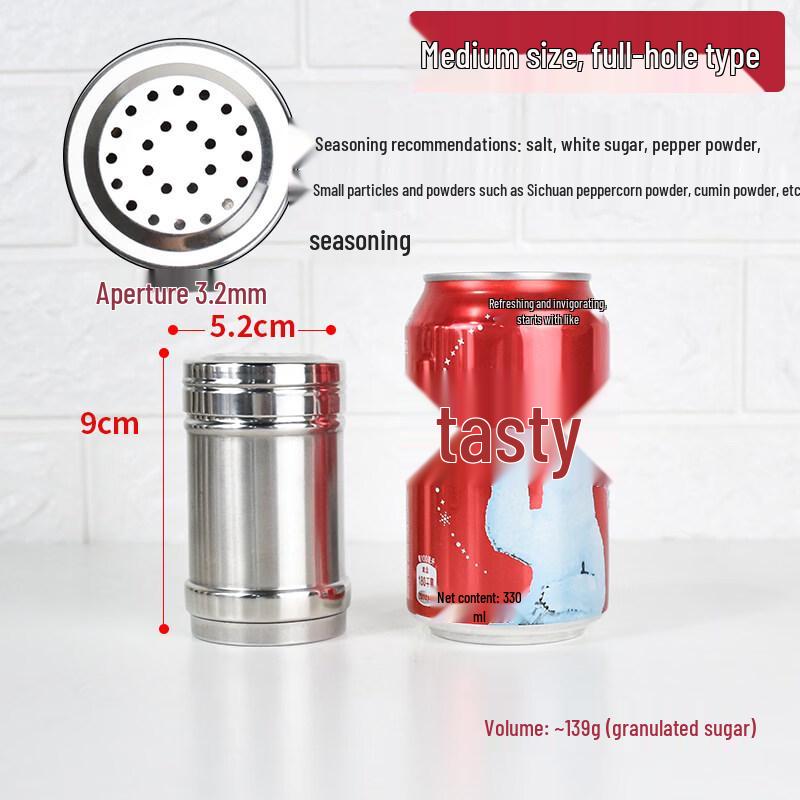 ZISIZ Stainless Steel BBQ Seasoning Shaker