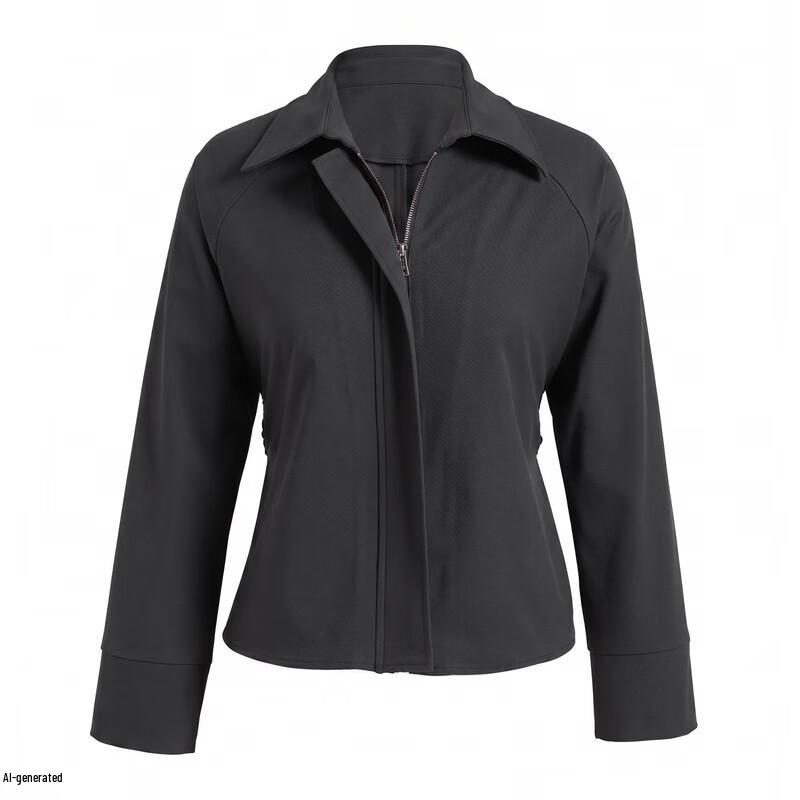 Women's Professional Zippered Thickened Slim-Fit Shirt