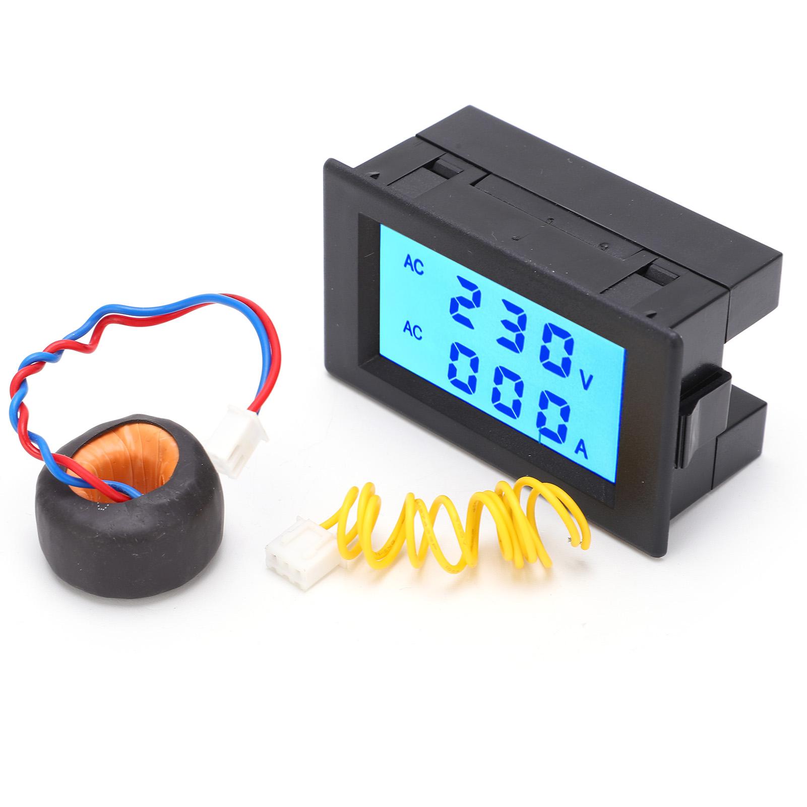 

QH4835A LCD Dual Display Current Voltage Meter Electrical Digital Ammeter Voltmeter AC80400V