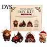 Sauberes, schmutzfreies Bastel-3D-Perlen-DIY-Set, Lebensechtes Weihnachtstier-Perlen-Set, Kreatives DIY-Kunst- und Bastelset, Handgefertigtes, Einfaches Stickset für