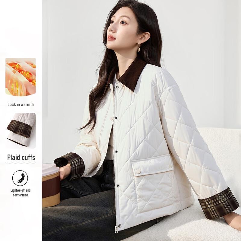 

Women s High-End Contrast Commuter Cotton Padded Jacket XL