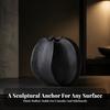 Sculptural Metal Sculpture | Vase Ornament, Minimalist, Tabletop for