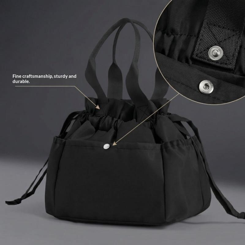 1Pcs Thickened Drawstring Lunch Box Bag Large Capacity Multi-Pocket Design Hand Carrying Insulated Bag Easy To Clean Bundle