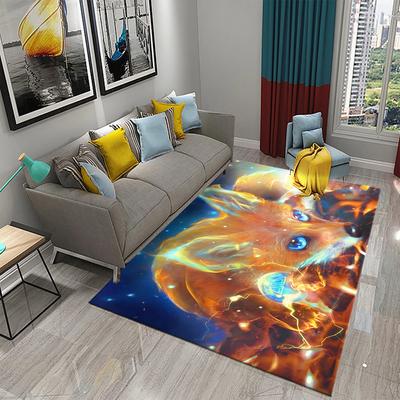 3D Hübsche Fuchs Teppiche Niedliche Wildtiere Matte für Wohnzimmer Schlafzimmer Küche Bereichsteppich Kind Heimdekor Teppich Kinderzimmer Spielmatte