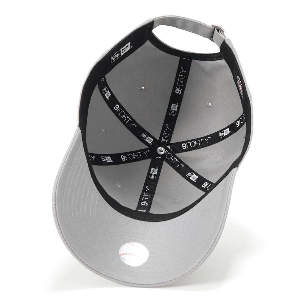 New Era 9FORTY Unstructured Beads Logo MLB NY Snow Grey Cap FREE 940UNST BEADS LG NEYYAN GRY