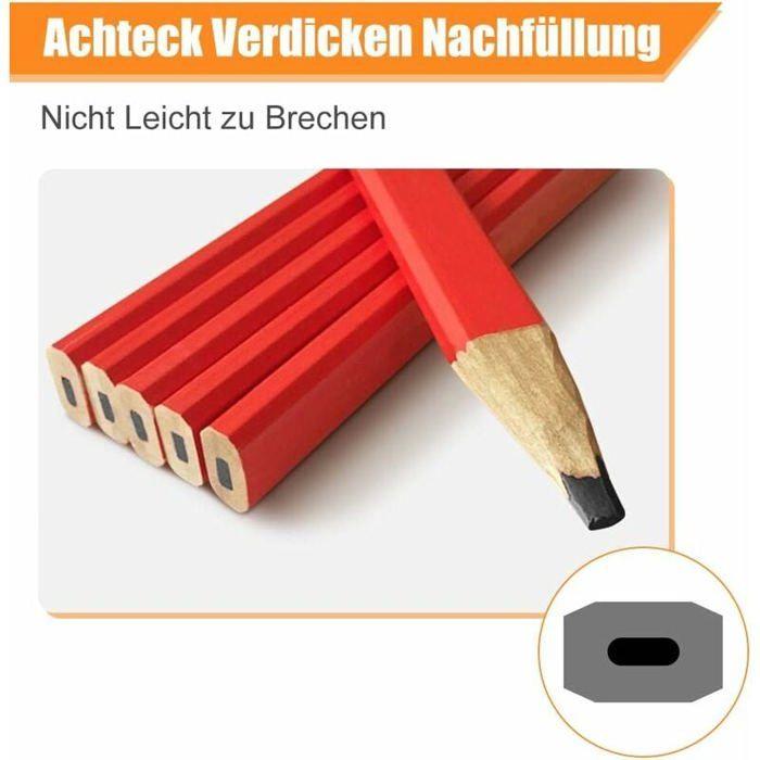 72 Buc Creion de Tâmplar Octogonal Roșu Creion din Lemn pentru Tâmplari Creion de Tâmplar cu Plumb Dur YYV
