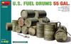 Miniart Scale American 55 Gallon Fuel Drum Plastic Model Kit MA49001 1/48
