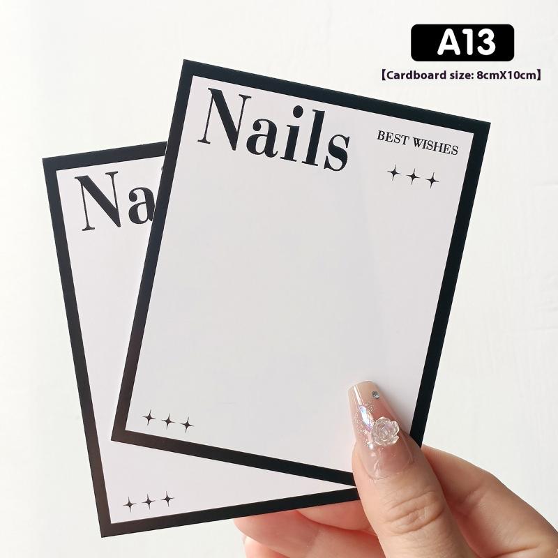 20 Folhas Unhas Postiças Pressionáveis Fundo Cartão Borboleta Adereço para Foto Feito à Mão Dicas de Arte para Unhas Postiças Exibição Cartão de Apresentação Ferramentas de Manicure