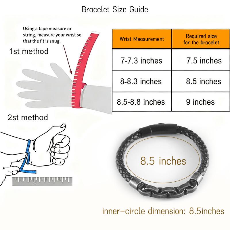 Retro-style Creative Leather Woven Bracelet for Men, Stainless Steel Leather Rope Wristband