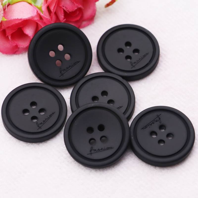 Button Coat Buttons Resin Black Suit Men'S And Women'S Trench Coat Buttons Pants Buttons Jacket Buttons Woolen Sweater Buttons Round