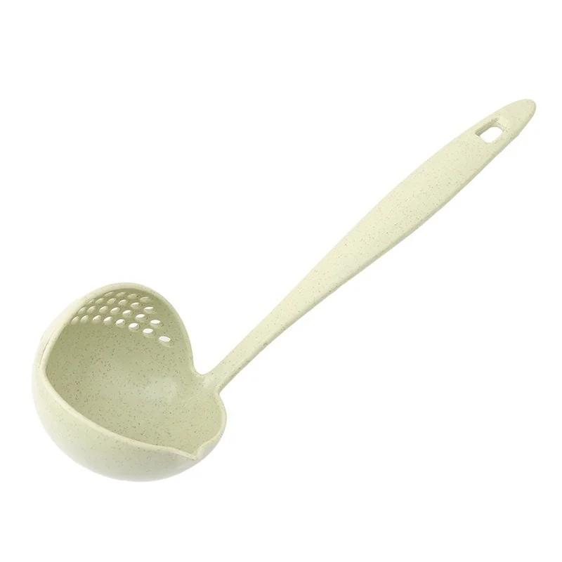 Creative Practical 2-in-1 Kitchen Spoon Long Handle Plastic Colander Filter Mesh Tableware Hot Pot Spoons Kitchens Accessories