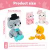 4Pcs Crochet Kit for Beginners DIY Knitting Craft Kit Fun Cat Crochet Set Cute Crocheting Cat with Accessories and Tutorial