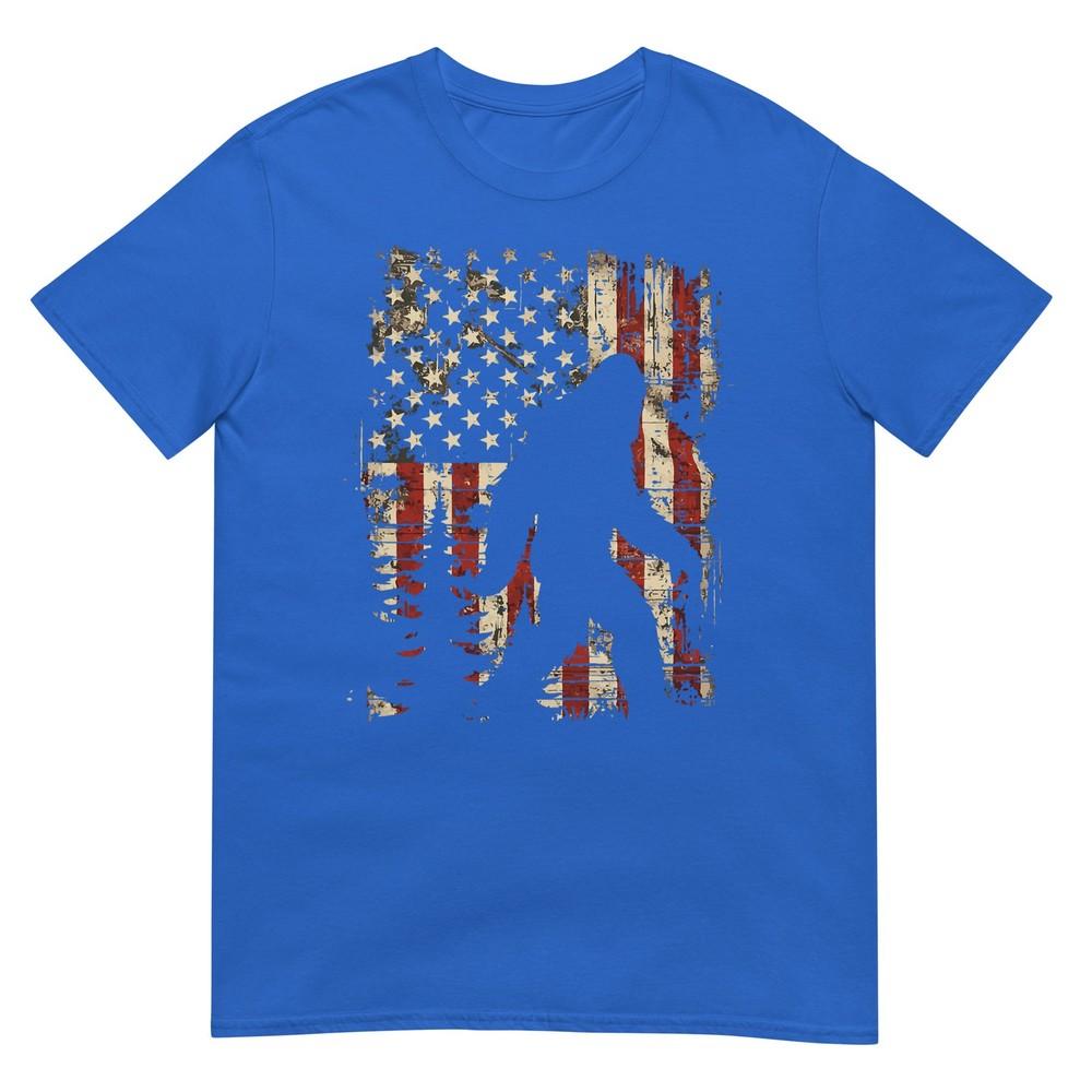 Bigfoot Sasquatch America Flag Patriotic Unisex Unisex Kids Tshirt