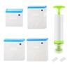 10 Pezzi Sigillatore Riutilizzabile Set Sacchetti di Plastica Pompa a Mano Per Conservazione Cibo Sacchetti Sottovuoto Salvaspazio Sigillatura Sottovuoto Cibo per la Casa