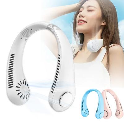 Mini Neck Mounted Fan Portable Bladeless Neck USB Rechargeable Air Cooler 3 Speed Mini Summer Sports Fan Outdoor Air Cooling Fan