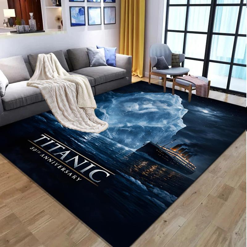RMS Titanic Pattern Rug, Indoor/Outdoor Mat, for Picnic, Gameroom, Bedroom, Office, Living Room, Home Decor Carpet, Birthday Gift