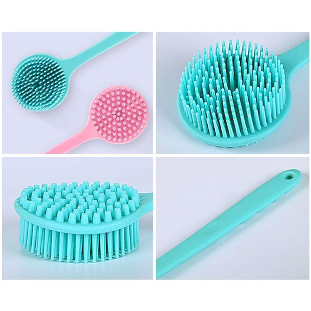 Exfoliating Shower Brush Long Handle Back Scrubber New Double-Sided Bath Brush  Women