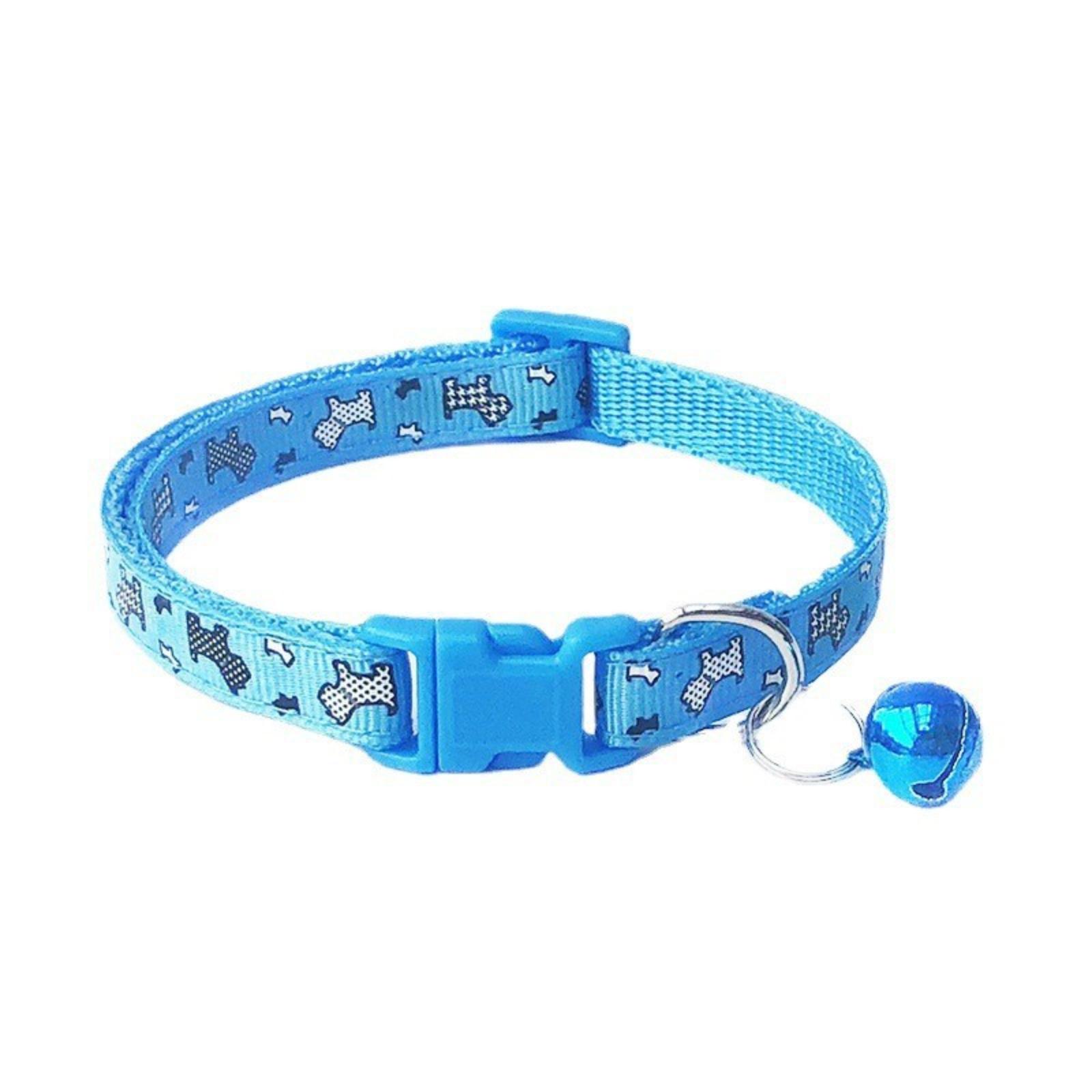 

Patchwork Bell Dog Pattern Collar Collar One Size синій