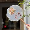Lingjuan Palace Double-Sided Embroidered Lotus Fan: Beechwood Handle, Classical Chinese Dance Fan
