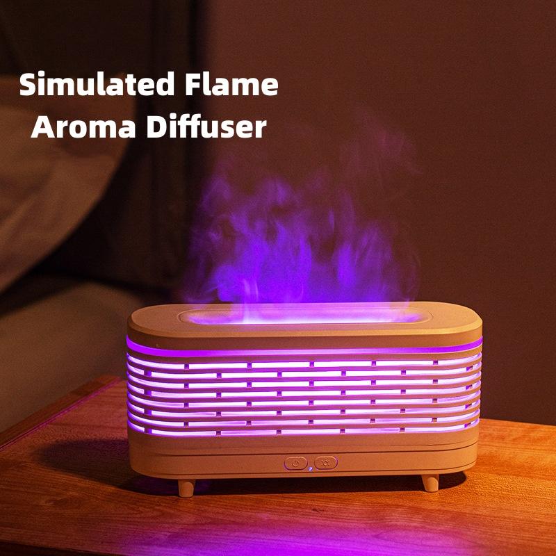 Xiaomi Aroma Diffuser Air Humidifier Essential Oil Lamp120ml USB Portable Ultrasonic Cool Mist Maker Fogger with Color Flame Nightlight