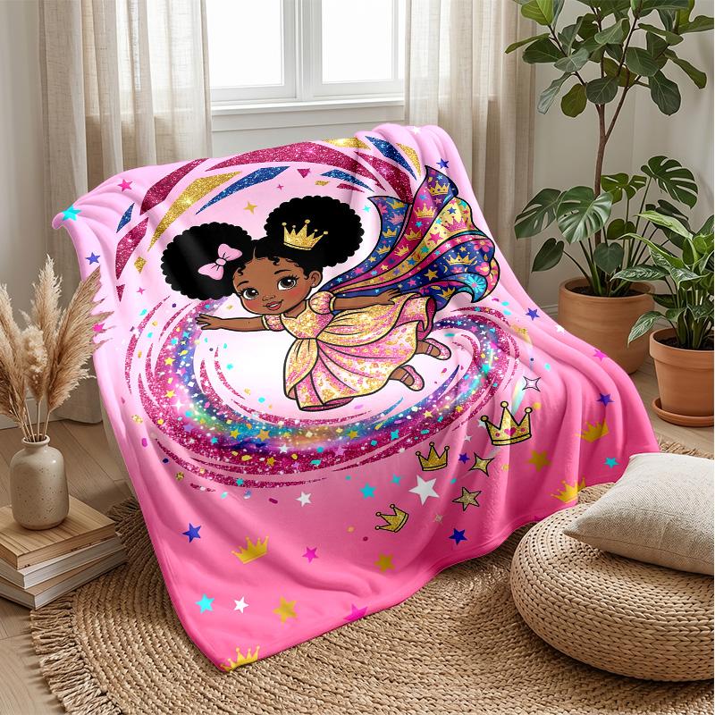 Fairy Princess Adventure Theme blanket Lightweight Warm Flannel Blanket Decorative Throw Blanket for Home Decoration