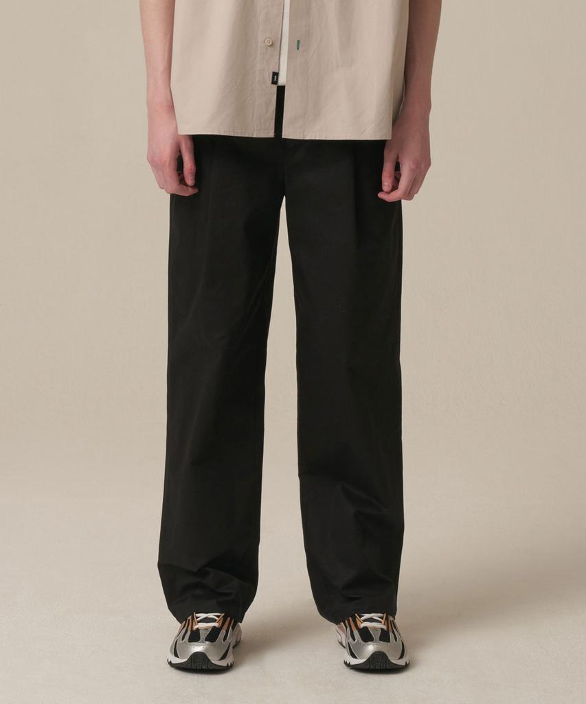 WMC City Boy One-Pleat Cotton Pants_Black