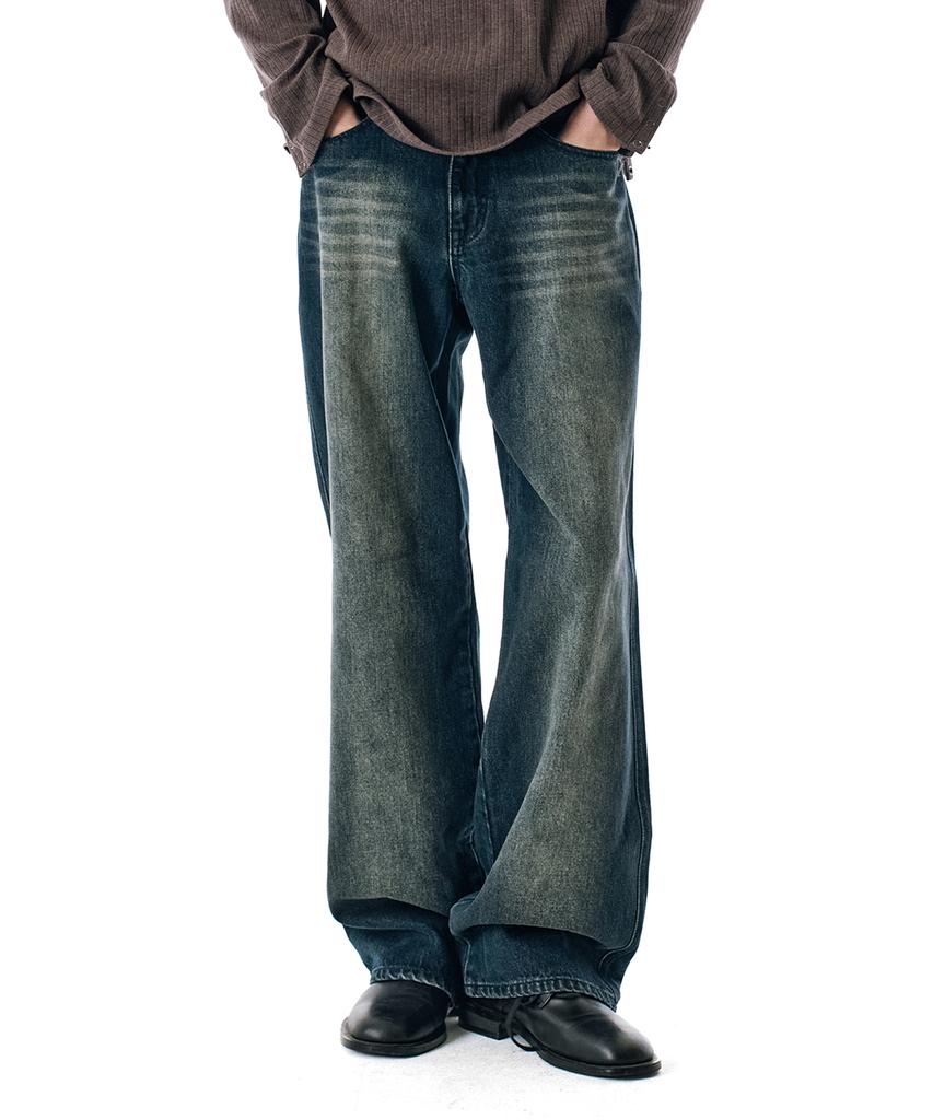 Sekeonmonollogeu 3 Stitched Wide Washed Denim Pants [Dblue]_Sept056Dblue
