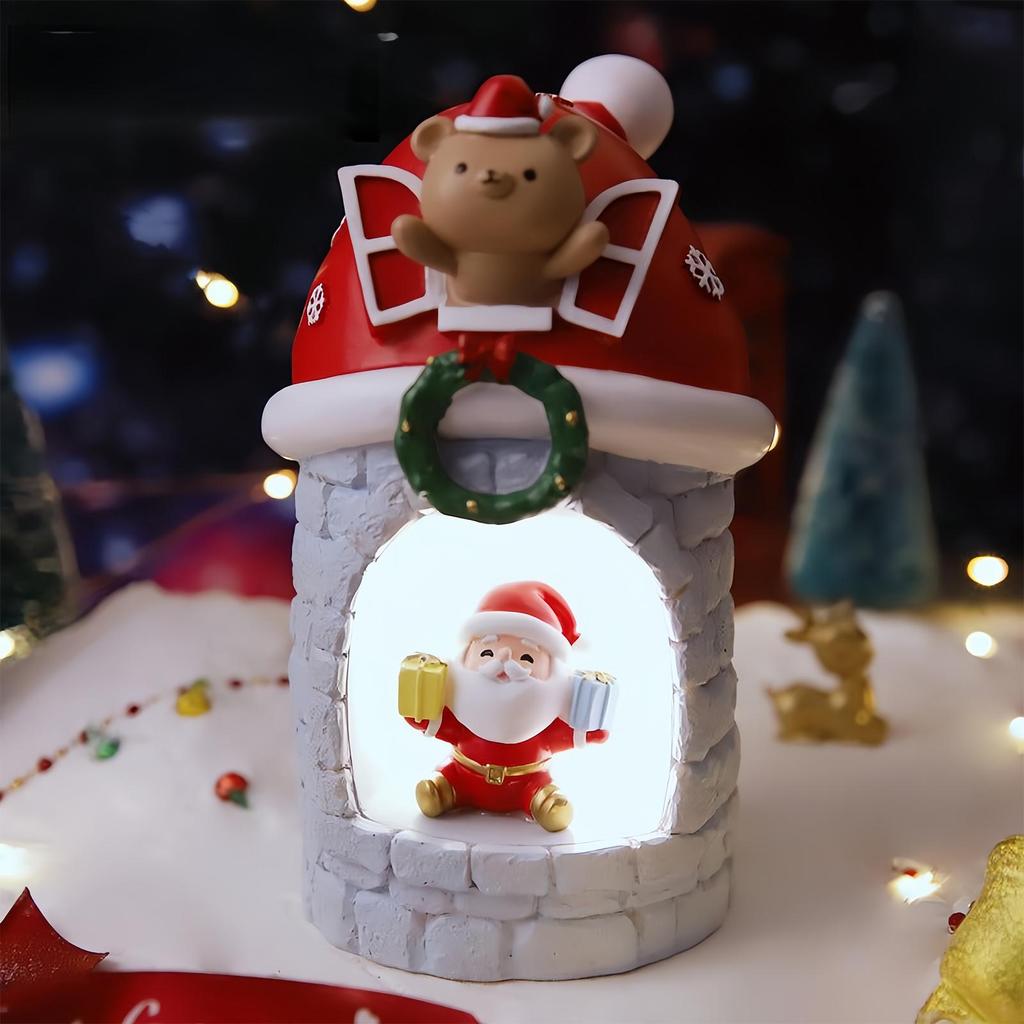 LED Christmas House Lights Santa Claus Snowman Starlight Lamp Decorations Atmosphere LED Night Light Christmas Eve Gifts