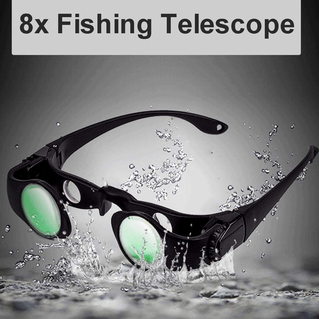 VBESTLIFE 8x Binoculars, Hands-Free Fishing Binoculars, Portable Fishing Glasses for Birdwatching, Sports, Concerts, and Theaters