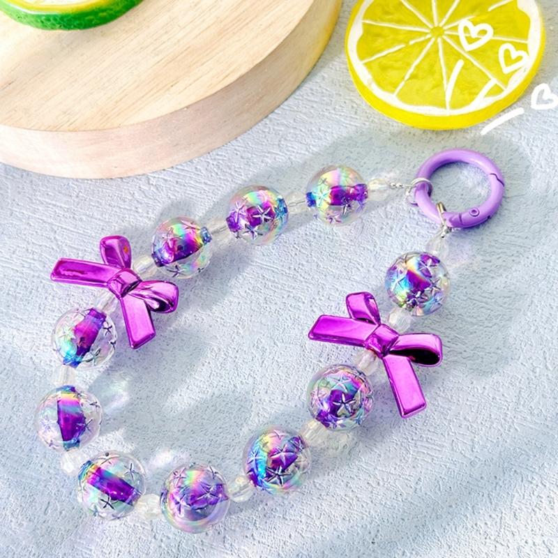 Perlenhandyanhänger Handyband Handgelenkschlaufen Handgefertigte Handykette Schnur Frauen Mädchen Taschenanhänger