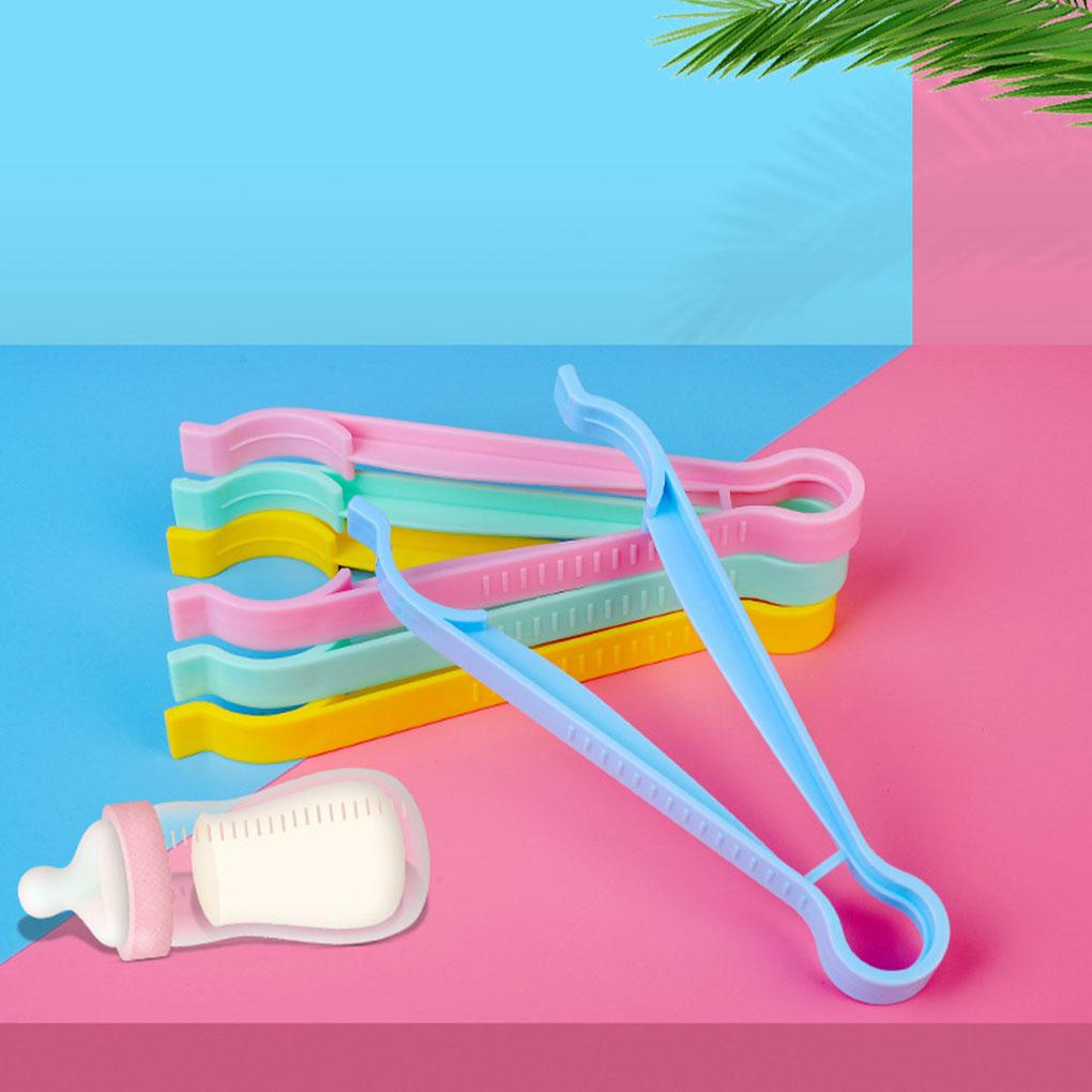 PP Baby Feeding Bottle Tong Portable Reusable Replacing Handheld Hanging Solid Color Clamp Clip Tool Accessories