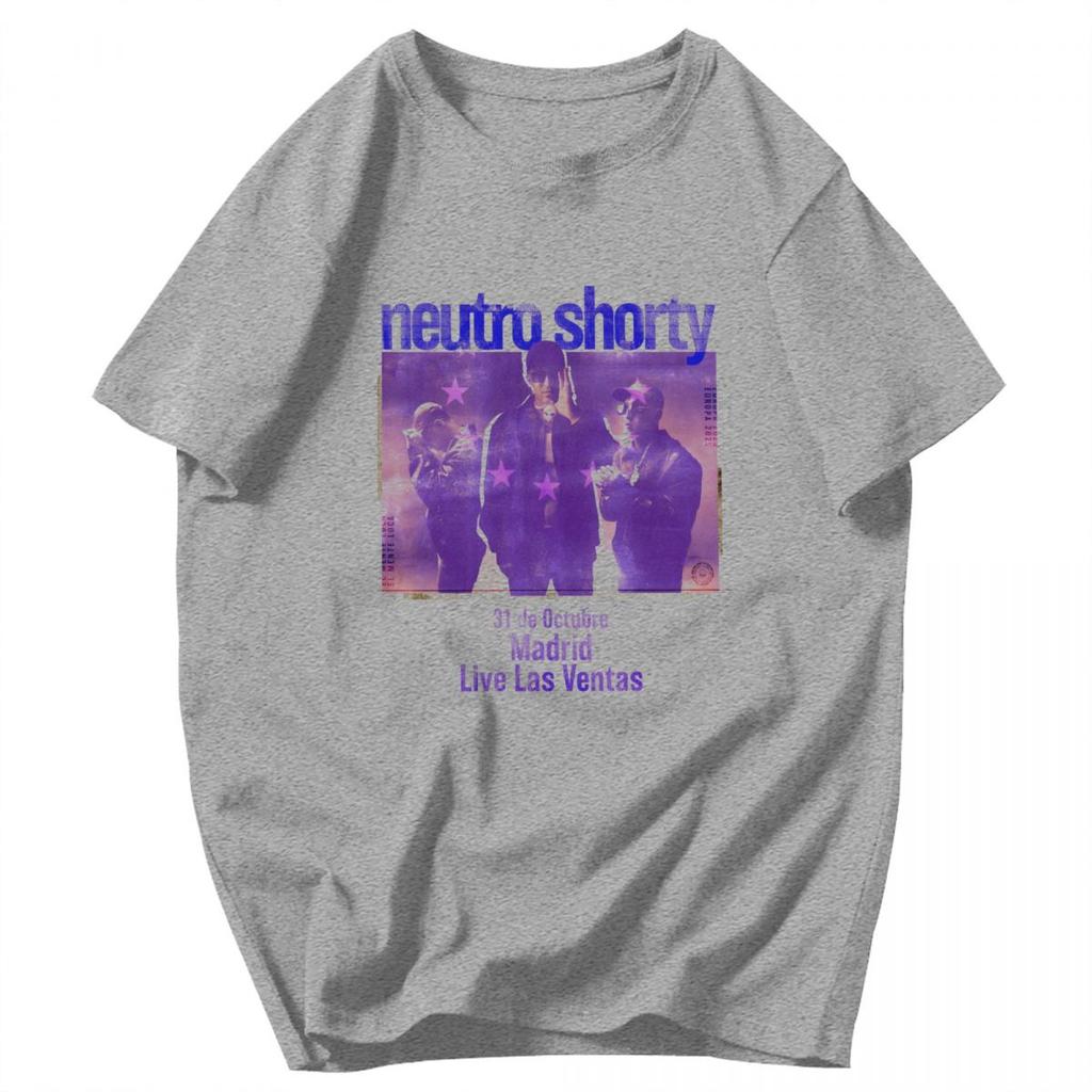 Men T Shirt Rapper Neutro Shorty Album Tour 2025 Merch Vintage Cotton Y2K Graphic Customized Unisex Clothing T Shirts