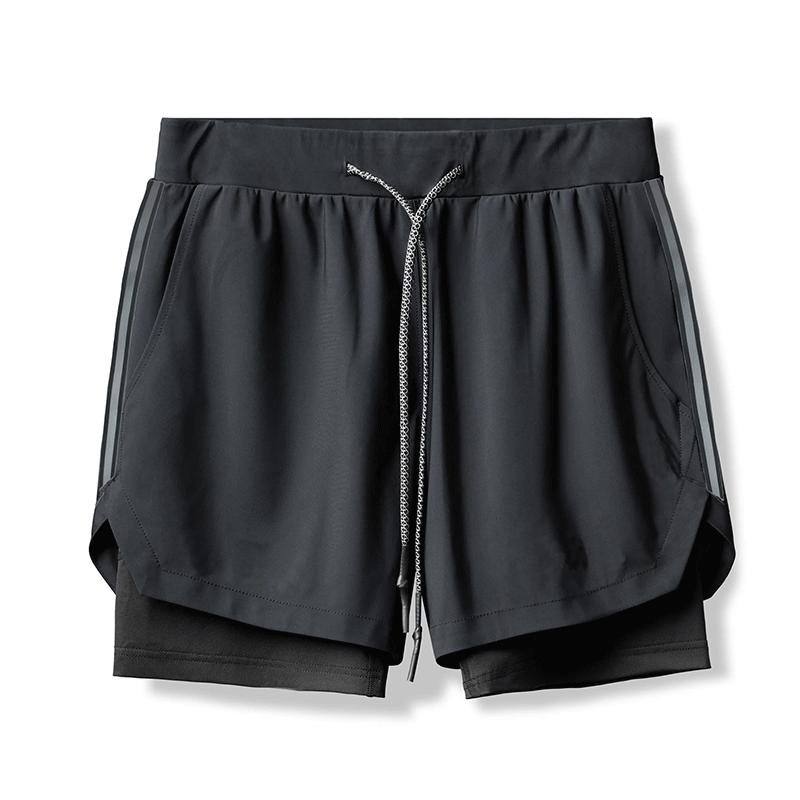 plus size 2 in 1 running shorts